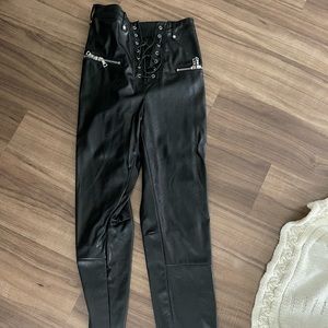 Iamgia black leather pants
